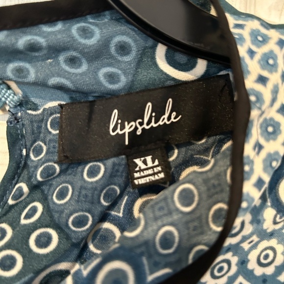 NWOT Lipslide Teal/White/Black Tie Front - Picture 2 of 10